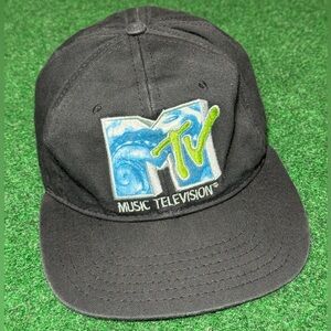 Vintage 90s MTV Logo Music Television RARE Promo Hip Hop Grunge Snapback Cap Hat